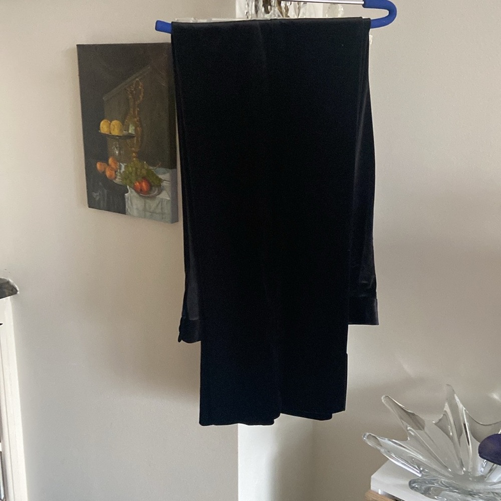 NWT  Attentif  Paris velvet Women's Trousers Eu 38 Velour Black